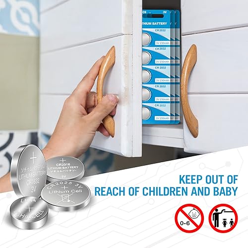 Miniatura 6 de WANZELONYO CR2032 Batería CR 2032 3 voltios moneda batería batería de litio 230 mAh 160 unidades