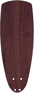 kathy ireland HOME 18 Inch Accessory Ceiling Fan Blades, Walnut Finish, Indoor, Set of 5 Wood Veneer Blades