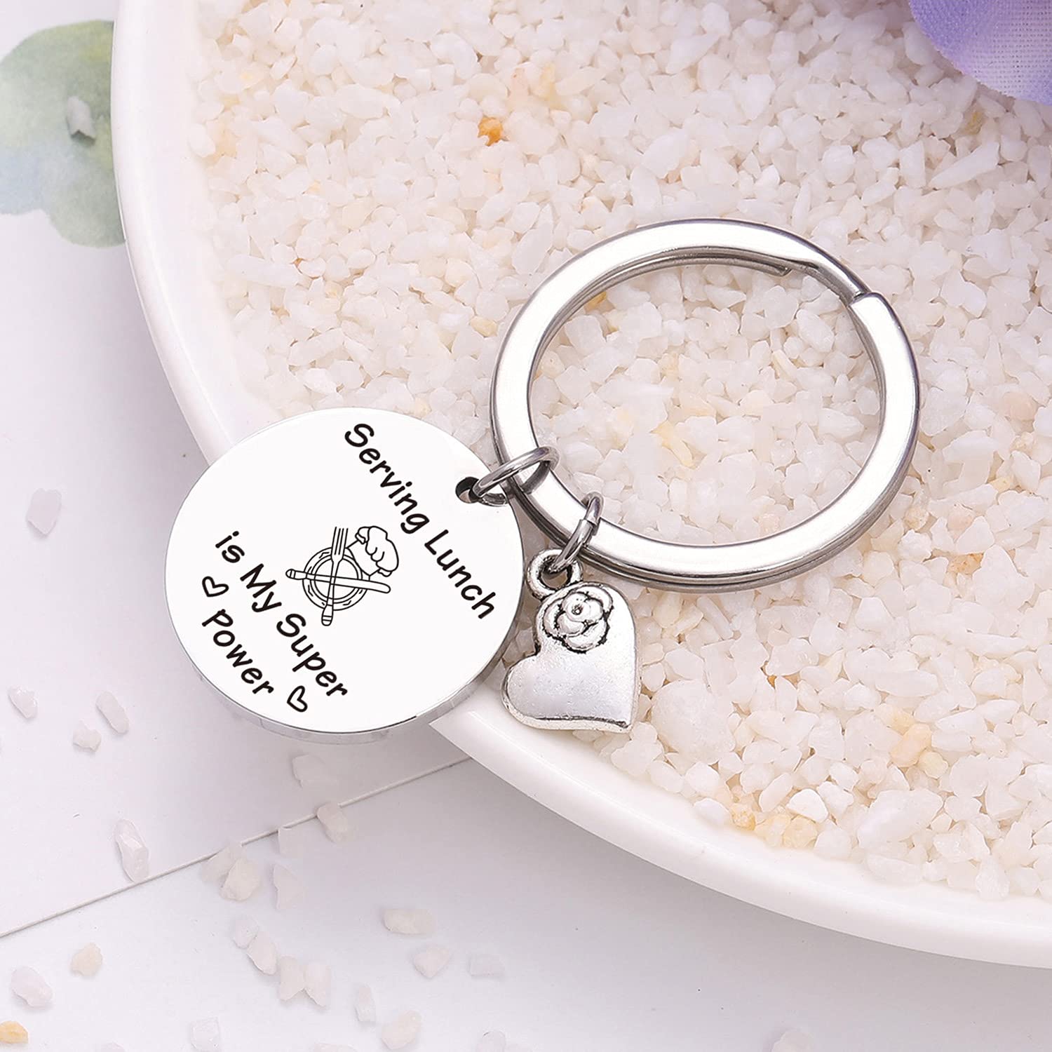 NOTHERS RSZOTW Lunch Lady Day Keychain Cafeteria Manager Gift Cafeteria Staff Friends Jewelry Lunch Server Keychain