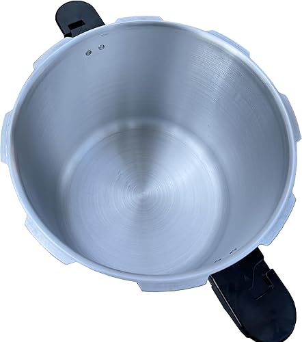 Miniatura 5 de Olla a presión de aluminio de 23 cuartos de galón compatible con inducción de aluminio a presión, plata, ollas y sartenes de utensilios de cocina,