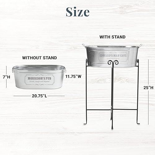 Miniatura 9 de Let's Make Memories Tina de Bebidas Personalizada Tina de Bebidas Personalizada Crea Tu Propia Tina de Bebidas Tina de Bebidas Galvanizada 20 "L