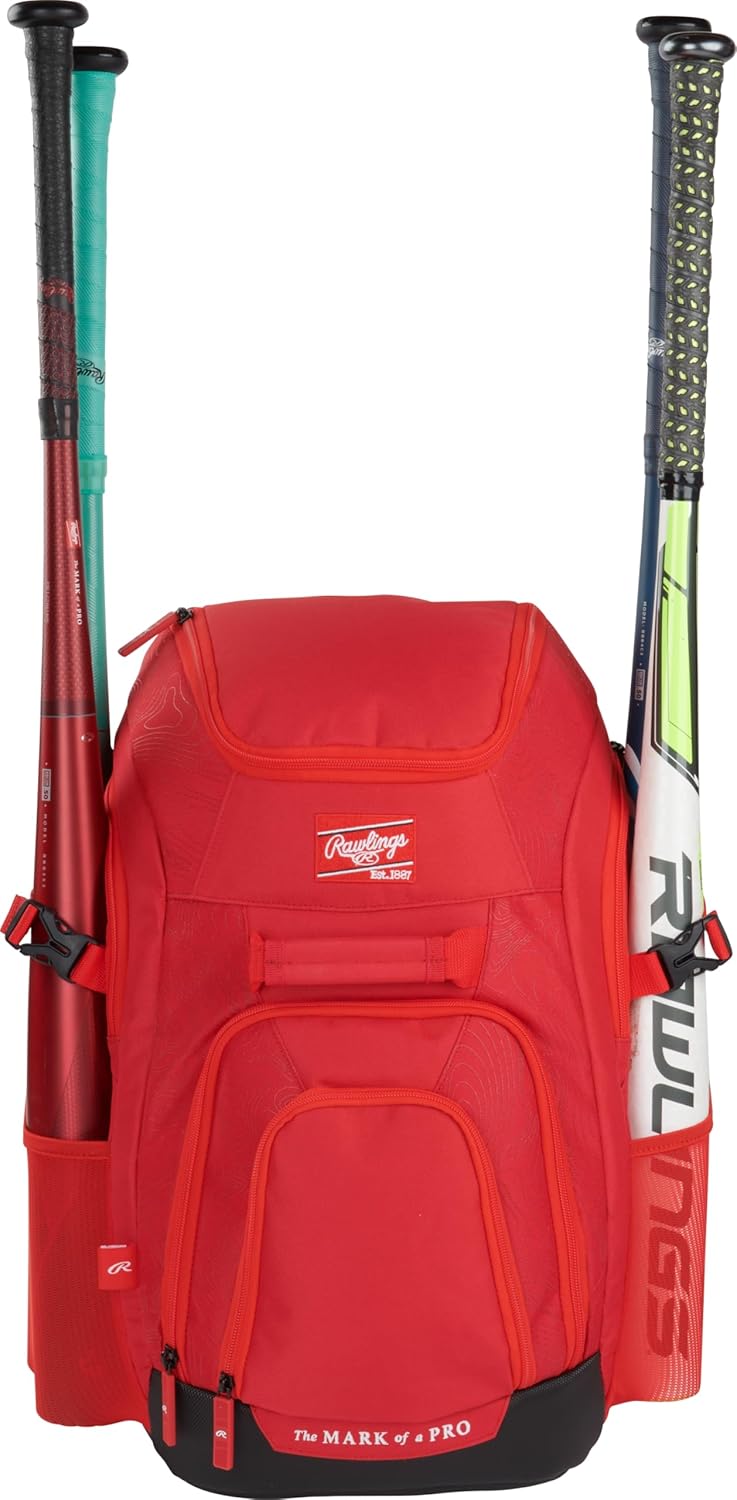 Rawlings Baseball Purse Mochila Rawlings Para Béisbol 30L (Rojo