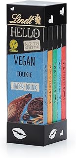 Lindt Schokolade | HELLO Tafel Geschenk-Set Vegan | 500g l 5 vegane Tafeln mit feinen Füllungen l veganes Schokoladen-Geschenk
