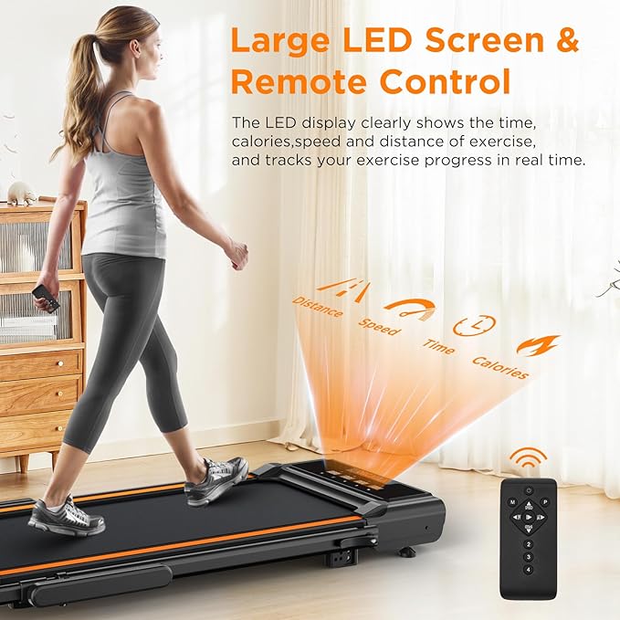 Caminadora Eléctrica Plegable 3.5HP con Inclinación Naranja miniatura 5