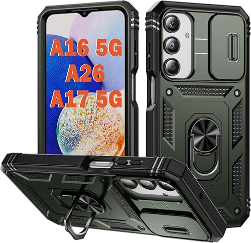 Miniatura 57 de PASNEW Funda para cámara Samsung Galaxy A15 5G, soporte metálico de grado militar, resistente a prueba de golpes, carcasa rígida para Samsung A15