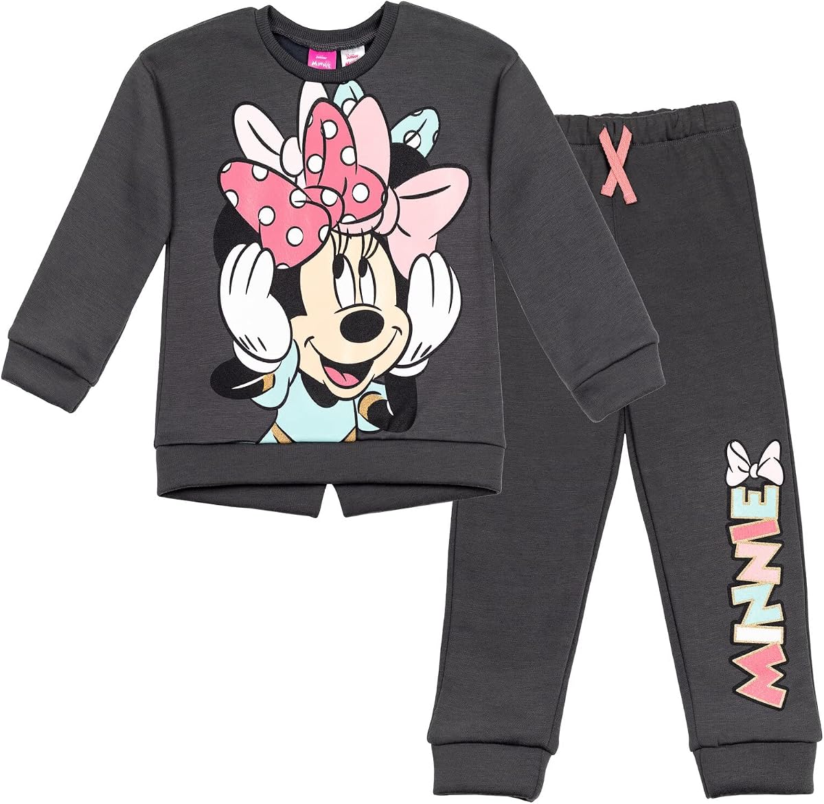 Minnie Mouse Girls' 2-Piece Fleece Sweatshirt and Pants Set for Baby & Kids