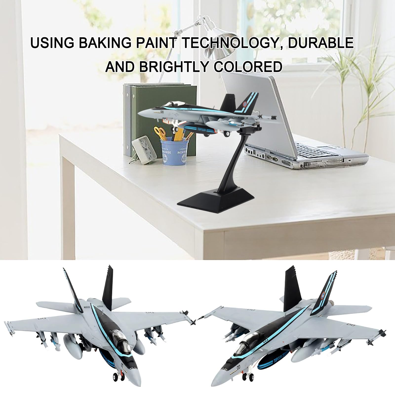 1/144 Scala F/A-18E Super Hornet Modello pressofuso lega aeromobile Livrea collezione Militare Jet combattimento Appassionati aviazione Collezionisti Perfetto arredamento scrivania for ufficio