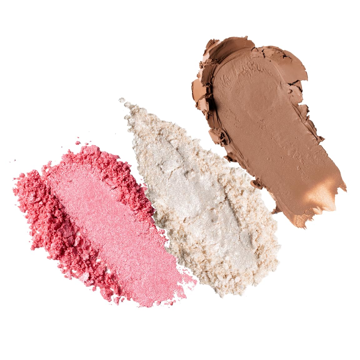 EVERYBODY LONDON Trio Face Blush Me Baby Paleta do konturowania twarzy z wypiekanym różem i rozświetlaczem, kremowym bronzerem Paleta 3w1 do makijażu