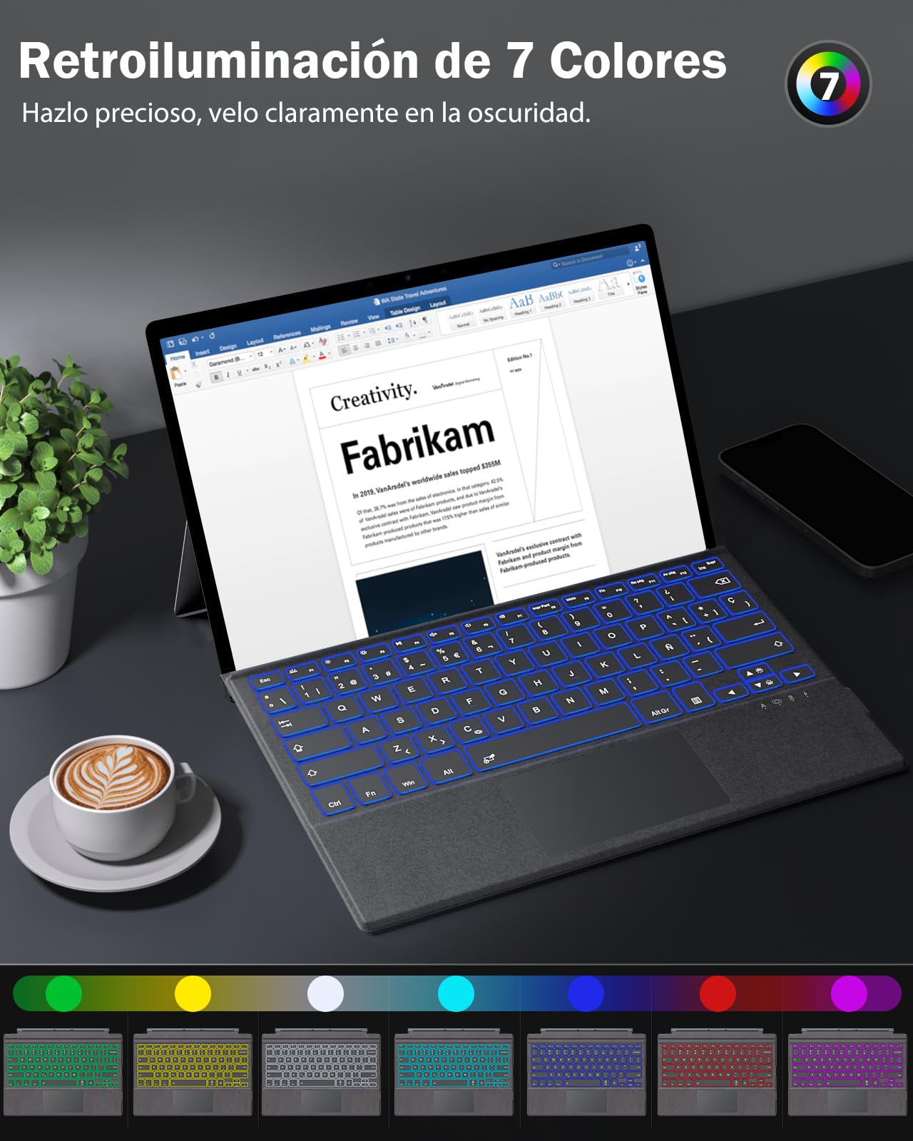 MoKo Keyboard Compatibility Surface PRO 7 Plus - Dettaglio