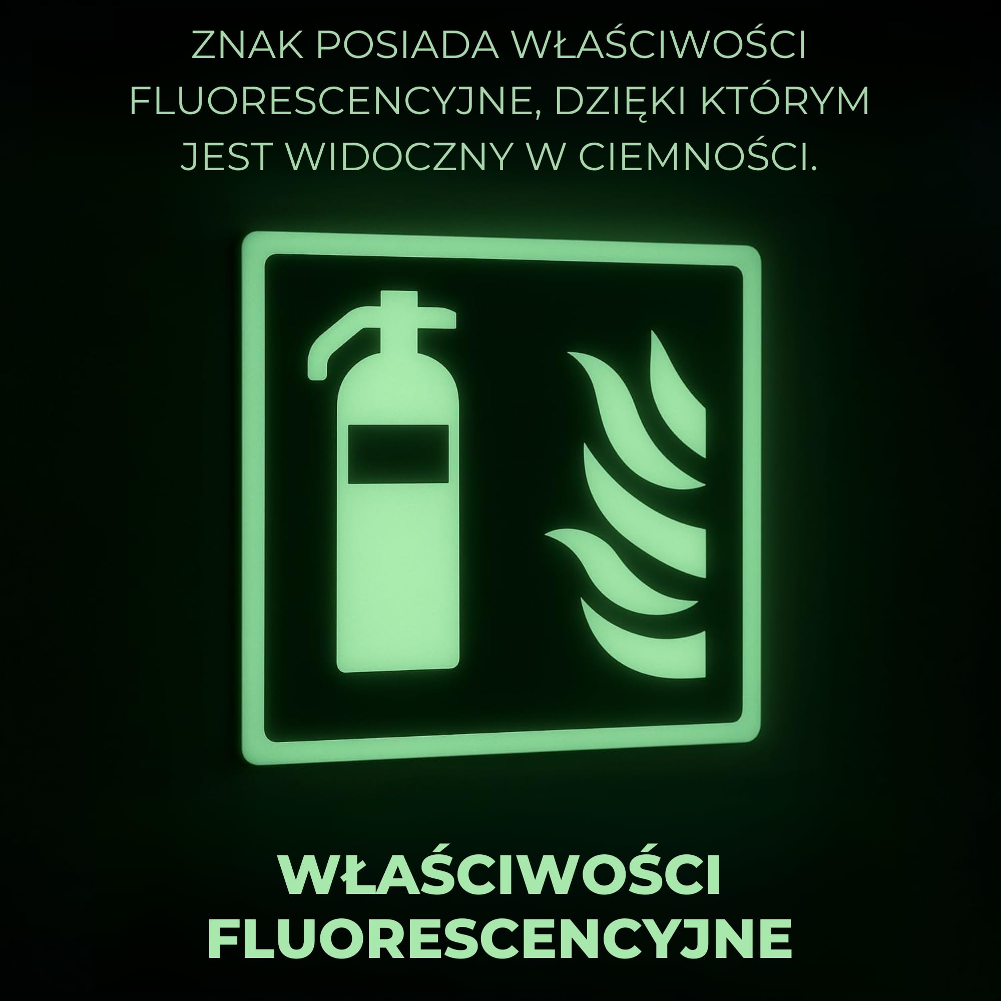 Naklejka „Gaśnica” z PVC [10 × 10 cm] | Samoprzylepna, zgodna z normą DIN EN ISO 7010 | Piktogram przeciwpożarowy | Do wnętrz i na zewnątrz | Odporna na warunki atmosferyczne