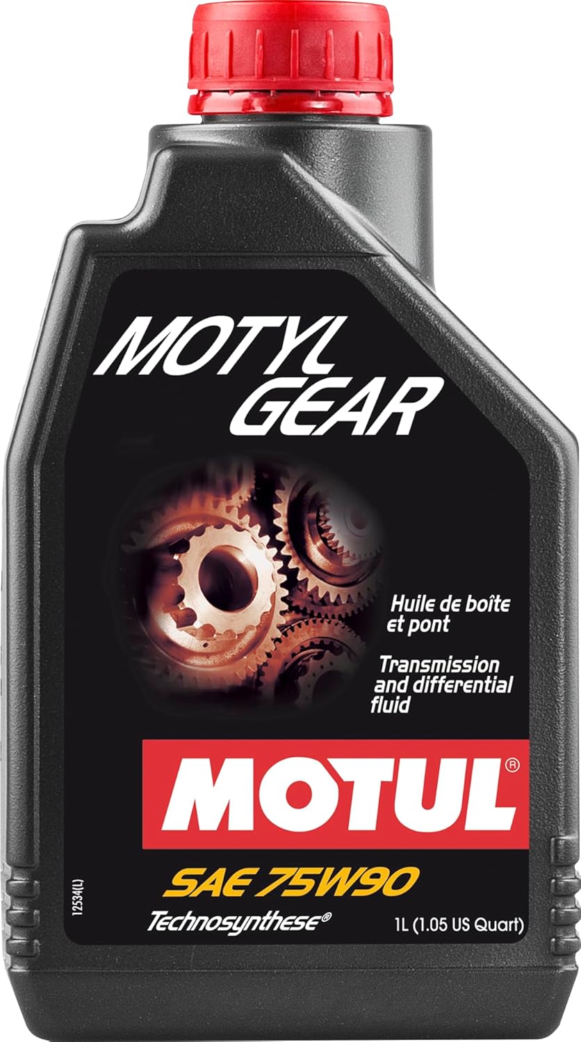 Motul Gear 75W85 Manual Transmission Fluid – Technosynthese Synthetic Gear Oil, GL-4 Performance for Smooth Shifting & Wear Protection, 1 Liter