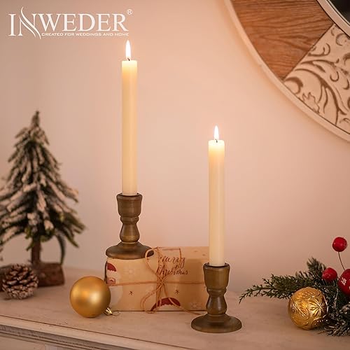 Miniatura 4 de Portavelas cónicos de madera portavelas de madera, estilo rústico, marrón, decoración de otoño para sala de estar, mesa de comedor, centro de mesa,