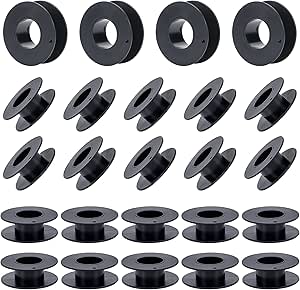 10 Stück Weiße Kunststoffspulen - Große Leerspulen 8.1x8.3cm Für Bastelbedarf