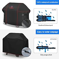 Vista 45 de Comnova - Cubierta para parrilla de 55 pulgadas, cubierta de gas 600D para parrilla al aire libre, resistente e impermeable, Weber, Char-Broil