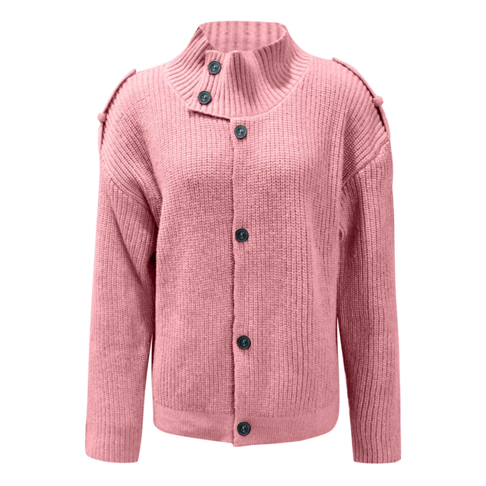 Generisch Cárdigan casual de manga larga para mujer, ropa de abrigo suave y transpirable, cárdigan fino y ligero, cárdigan de punto fino casual grueso, cálido, abrigo de punto suave