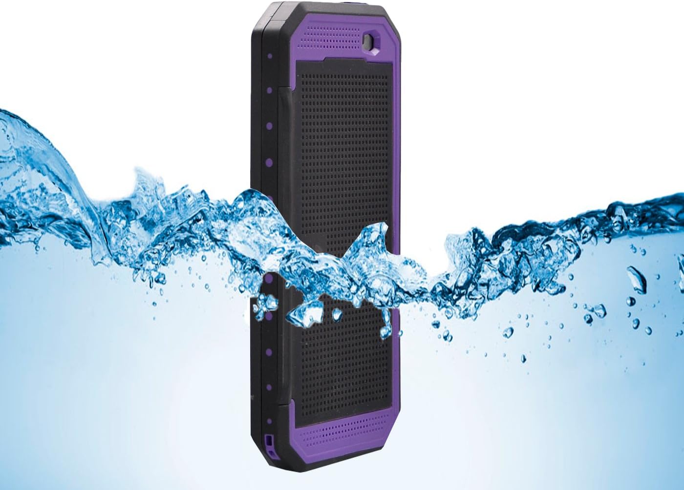 XIKEZAN HTC One M8 IP8 Underwater Case Dot View Waterproof Dustproof Snowproof Shockproof Mesh Screen Armor Defender Built-in Stand Smart Cover Case (Purple)