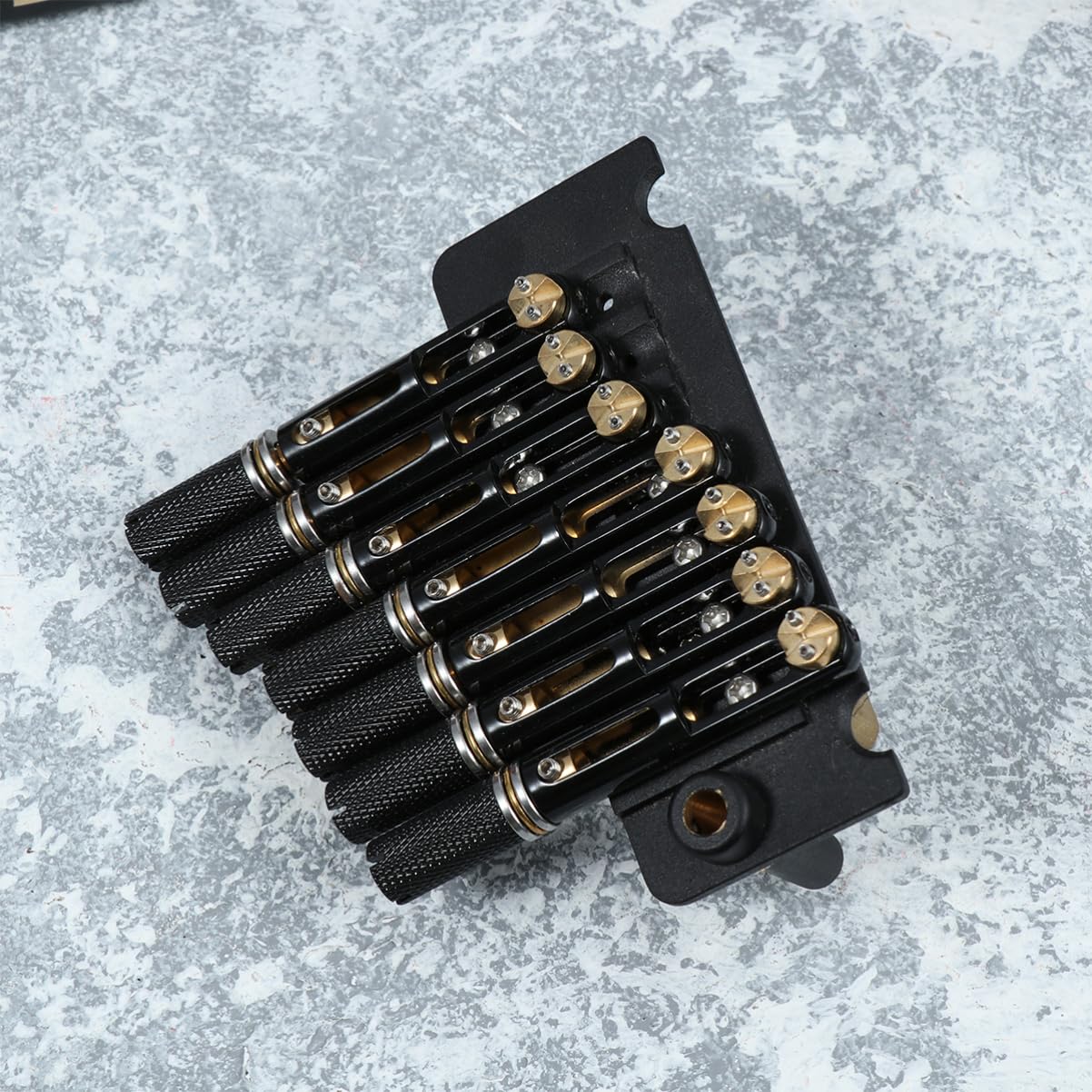 Toyvian Akcesoria do 7 strunowych gitar basowych, mostek płytowy, mostek do gitary, instrument muzyczny, siodełko zapasowe Hardtail