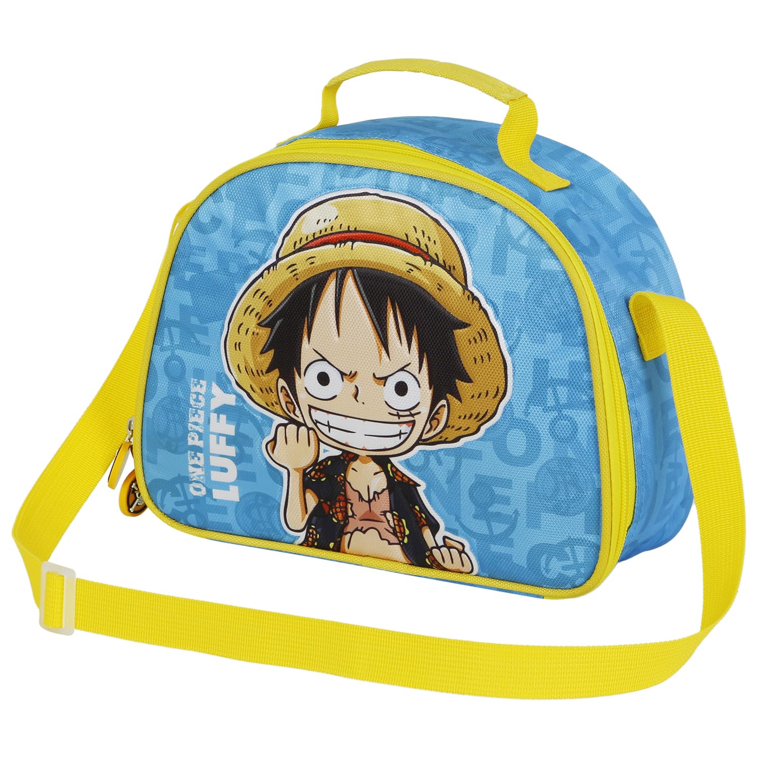 One Piece Monkey-Lunch Bag, Blue, 25.5 x 20 cm