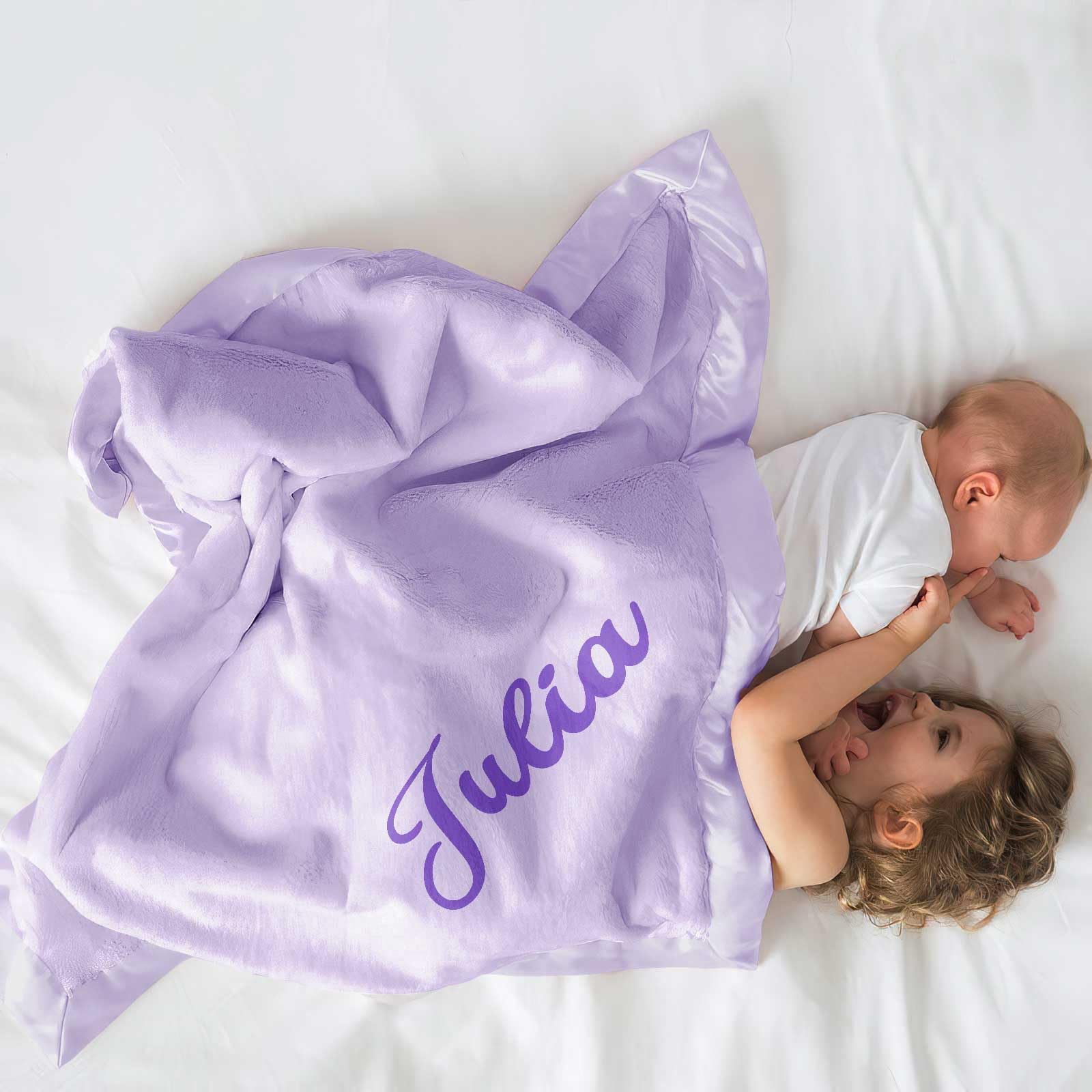 DayOfShe Personalized Baby Blankets with Name as Newborn Baby Shower Essentials Gifts Custom Baby Name Blankets for Christmas Baby Boys Girls Gifts