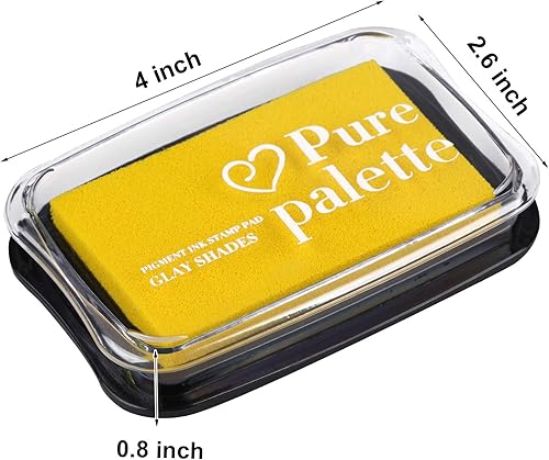 Miniatura 6 de Fstaor Almohadilla grande de tinta marrón para sellos de goma, 4 x 2.6 pulgadas, no tóxicas, lavables, seguras para niños, almohadillas de tinta