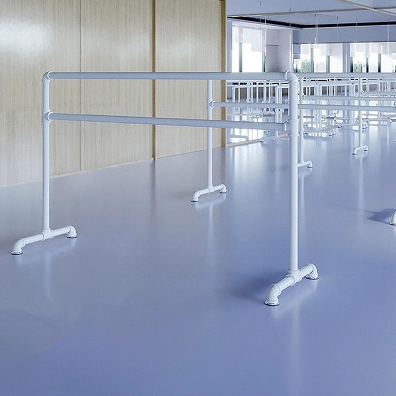 Barra de Ballet de Metal portátil de Doble Capa para gimnasios en casa: Barra de Entrenamiento de Baile de Fitness Ajustable, Adecuada para Adultos y niños, Ideal para Entrenamientos de Alta