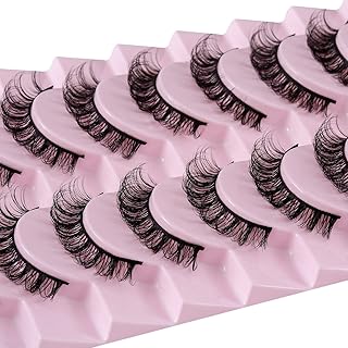 Russian Strip Lashes D DD Curl Fluffy Mink Lashes Natural Wispy Mink Eye Lashes 3D Mink Lashes 10 Pairs Natural Fluffy False Lashes HICOCU……