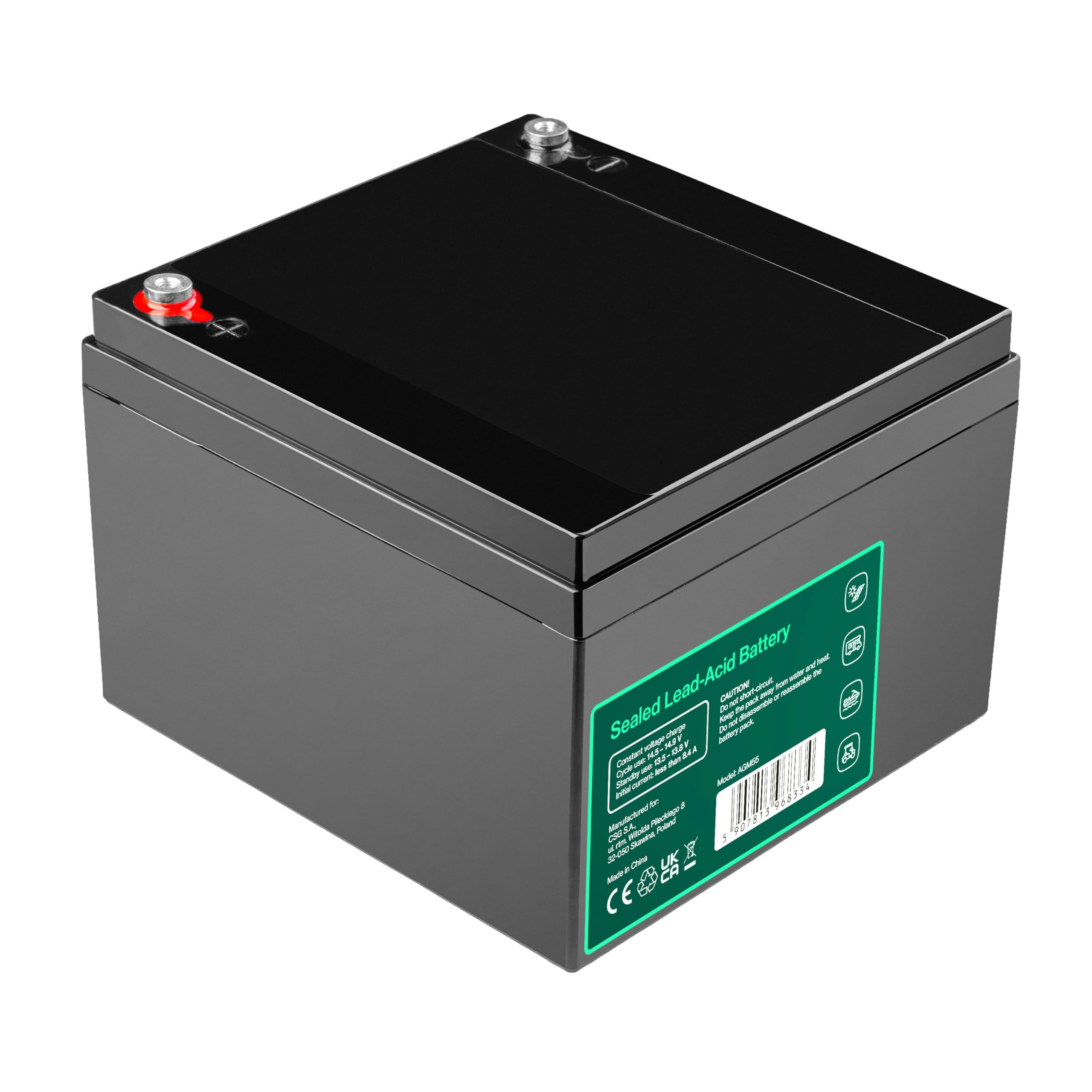 Green Cell® AGM 12 V 28 Ah akumulator ołowiowy akumulator ołowiowy akumulator akumulator żelowy akumulator odporny na cykl pracy Unbemann Caravan | fotowoltaika | wózek inwalidzki | akumulator solarny | panel słoneczny | kampera