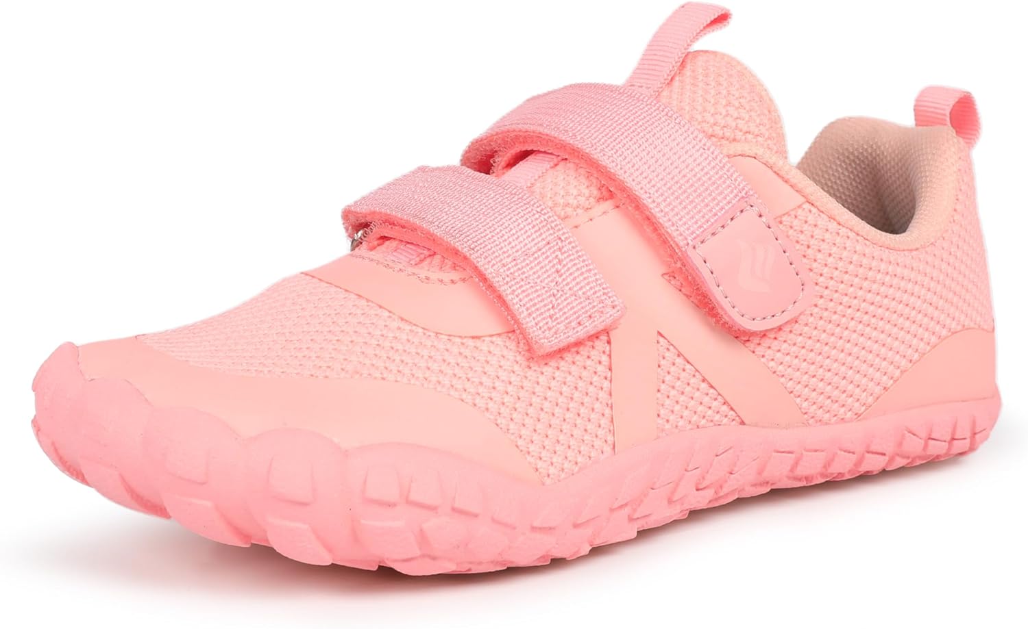 FANTURE Kids Barefoot Shoes with Wide Toe Box, Zero-Drop Non-Slip Sole, Lightweight Breathable Sneakers with Hook-and-Loop Strap for Boys Girls