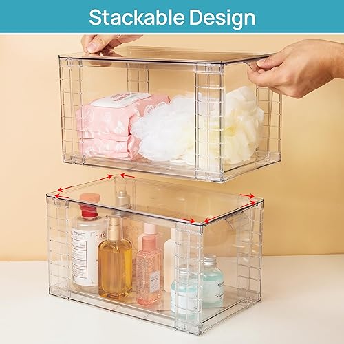 Miniatura 5 de Vtopmart Juego de 4 cajones de almacenamiento apilables para maquillaje