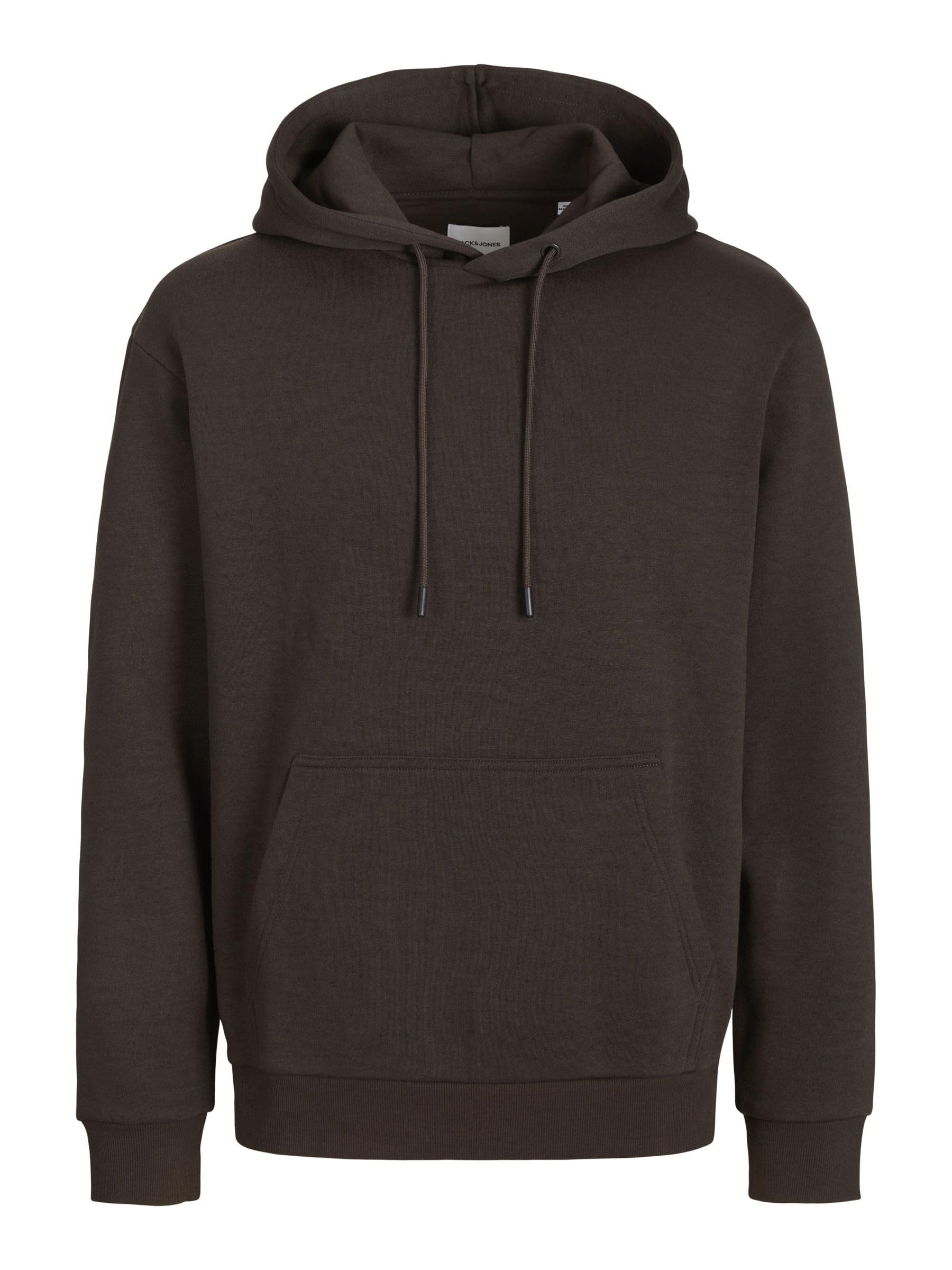 JACK&JONES PLUS Men's Jjebradley Sweat Hood Noos Pls Sweatshirt, Mulch, XXXXXXL