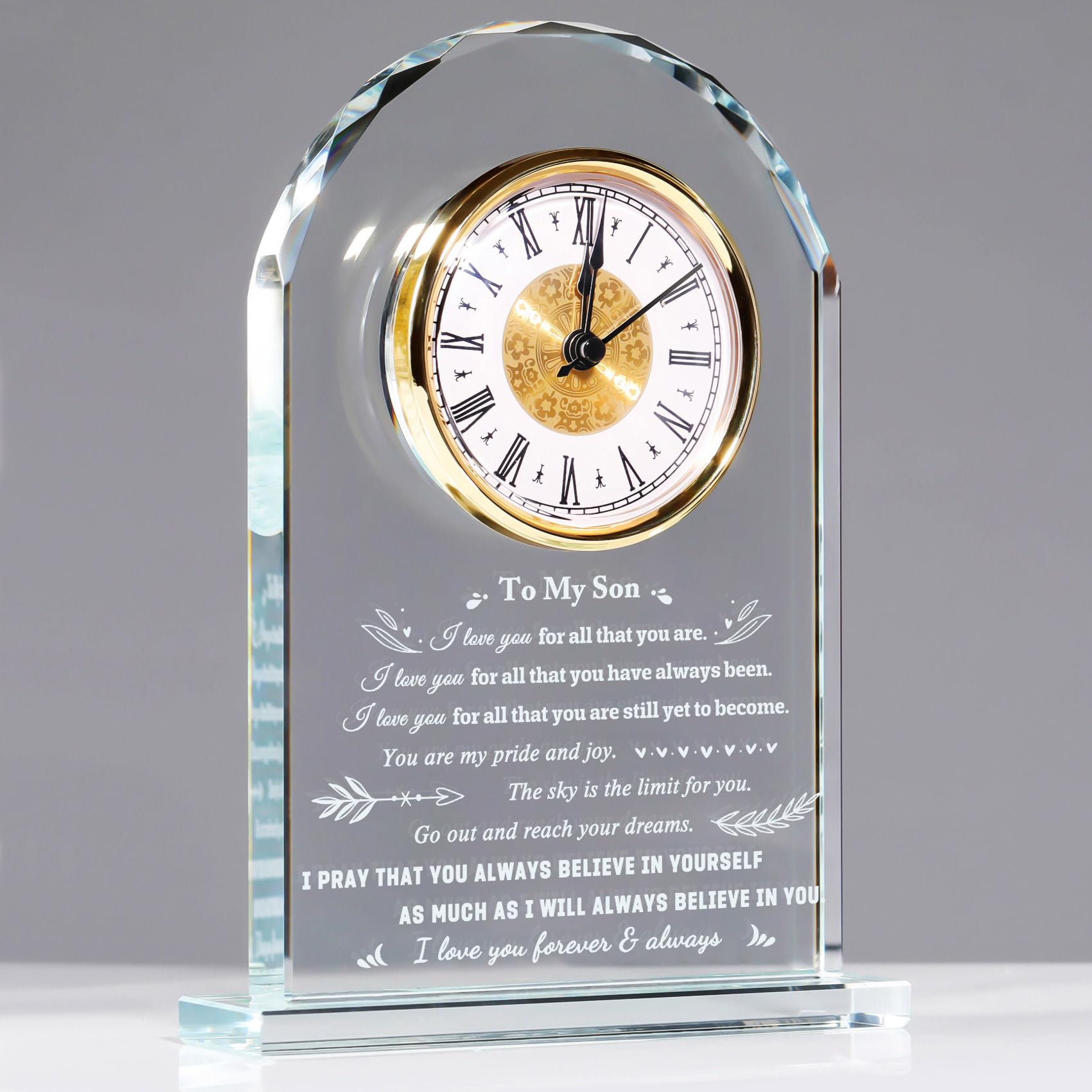 YWHL Meaningful Glass Clock Gift