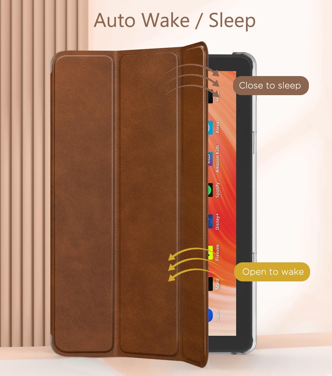 MoKo Funda para 10 Tableta, 13ª Generación, 2023, Marrón