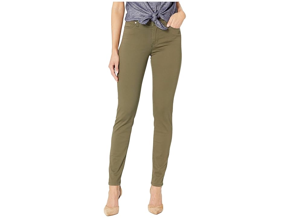 

Liverpool Abby Skinny Jeans in Stretch Peached Satin in Olive Night (Olive Night) Women's Jeans, Green
