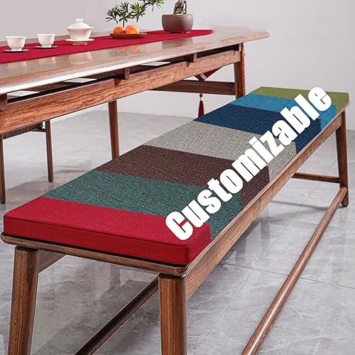 Cojines de banco, cojín de asiento de espuma para tapicería de alta densidad, almohadillas de asiento de banco, cojín de muebles de patio, cojín de