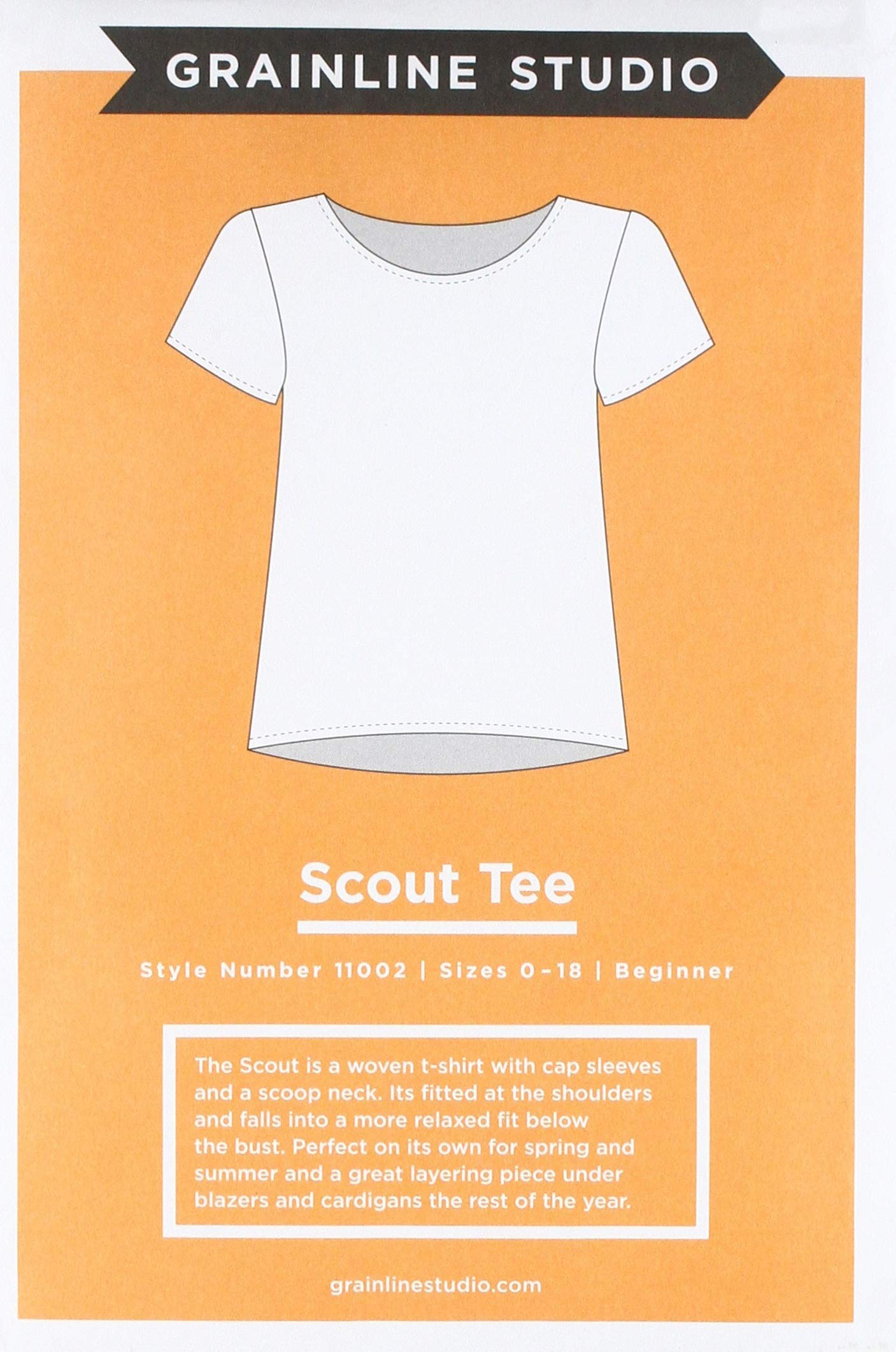 Grainline StudioScout Tee Ptrn, White