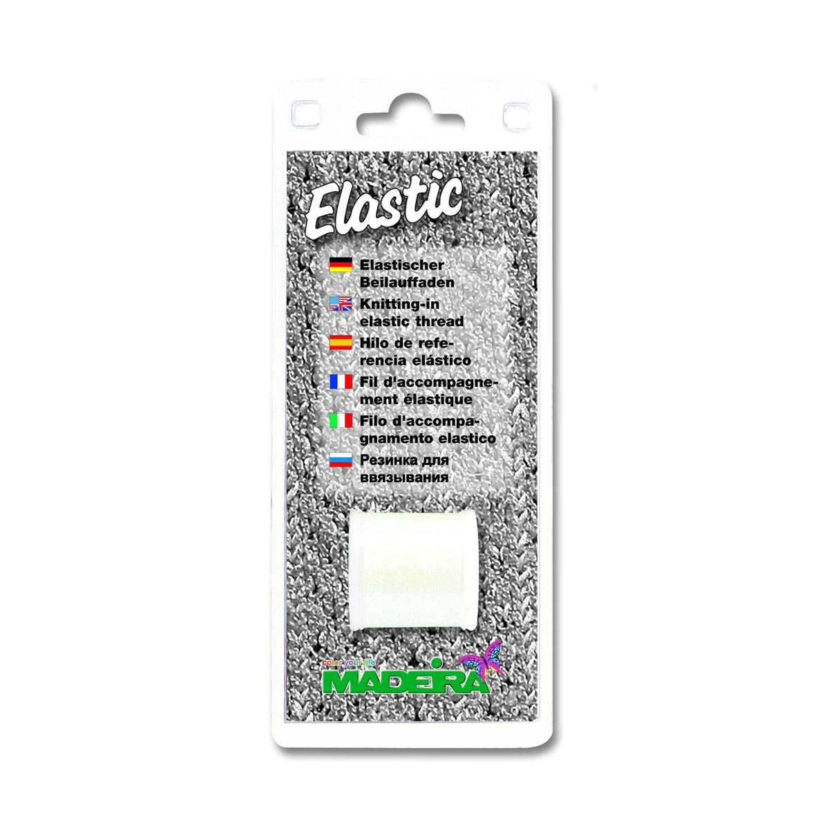 Madeira Knitting-in Elastic Thread - for Knitting or Crocheting Projects, Elastane, Transparent, 200m - 1 Piece