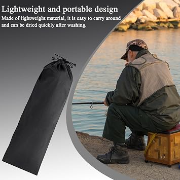 Extra Large Black Nylon Waterproof Drawstring Bags, Drawstring Storage Bag, Fast Drying Carrying Pouch, Fast-Drying Fabric, Easy To Use, Ideal For Camping, Hiking, Fishing, Backpacking