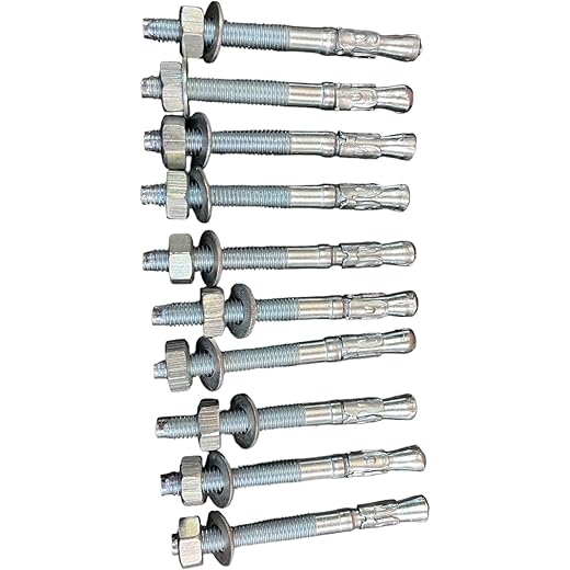 Zinc Plated Anchor Bolts 10mm x 100mm (pack of 10)