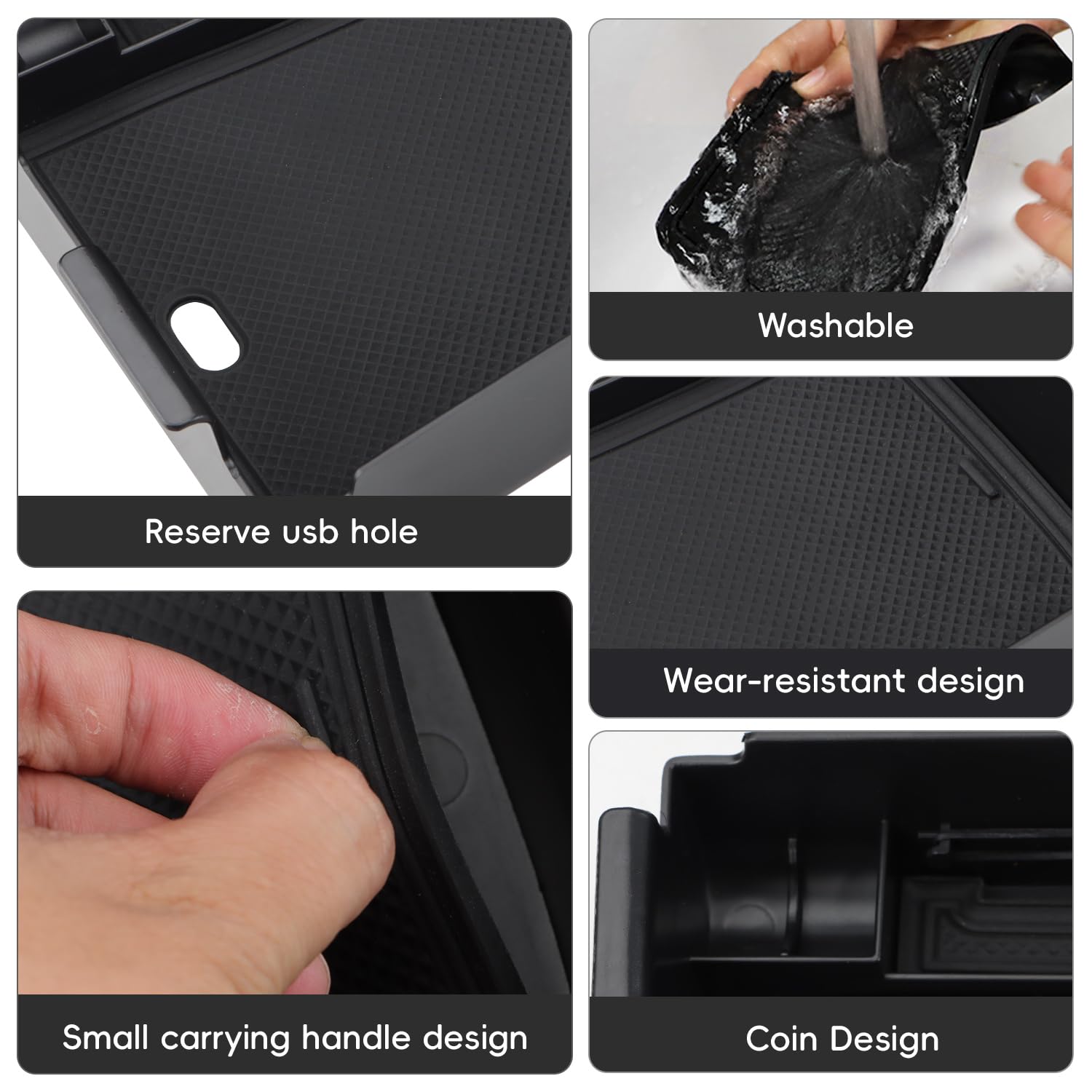 Organizer Console Hyundai Tucson 2025-2026 - Portaoggetti Centro Auto | Per Cambio Elettronico, Antiscivolo - Foto 3