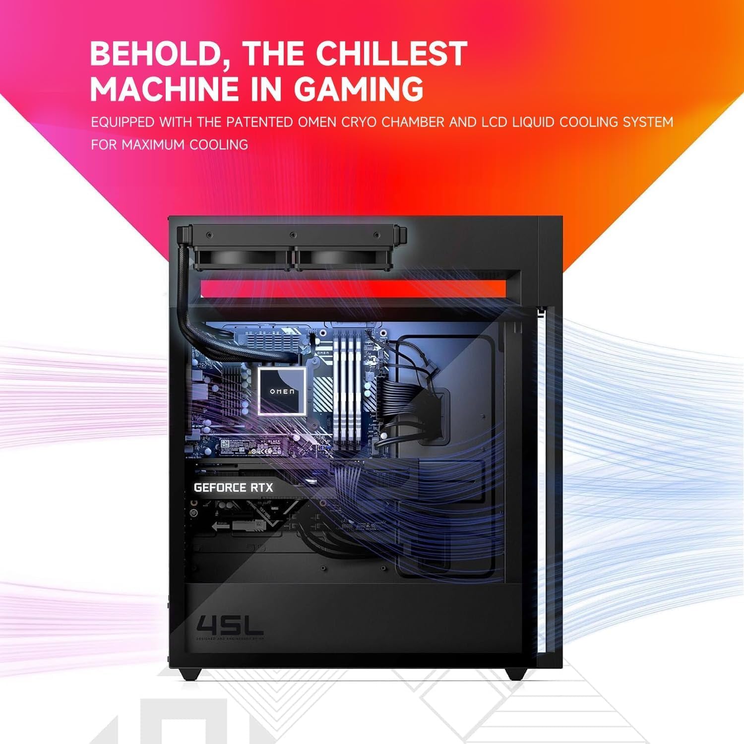 71gn+QB1bPL._AC_SL1500_ HP Omen 45L Liquid Cooled Gaming Desktop PC - NVD GeForce RTX 5080 16GB, Intel 20-Core Ultra 7 265K Processor, 32GB DDR5 RAM, 2TB Gen4 NVMe SSD, WiFi 6 + BT, Windows 11 Pro - Tower Gamer Computer