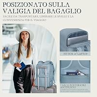 Hayayu Ryanair Kézipoggyász Hátizsák 40x20x25 cm Repülőgép Utazótáska 20L Laptop Rekesz 14" Lopásgátló Zseb Mellpánt 5