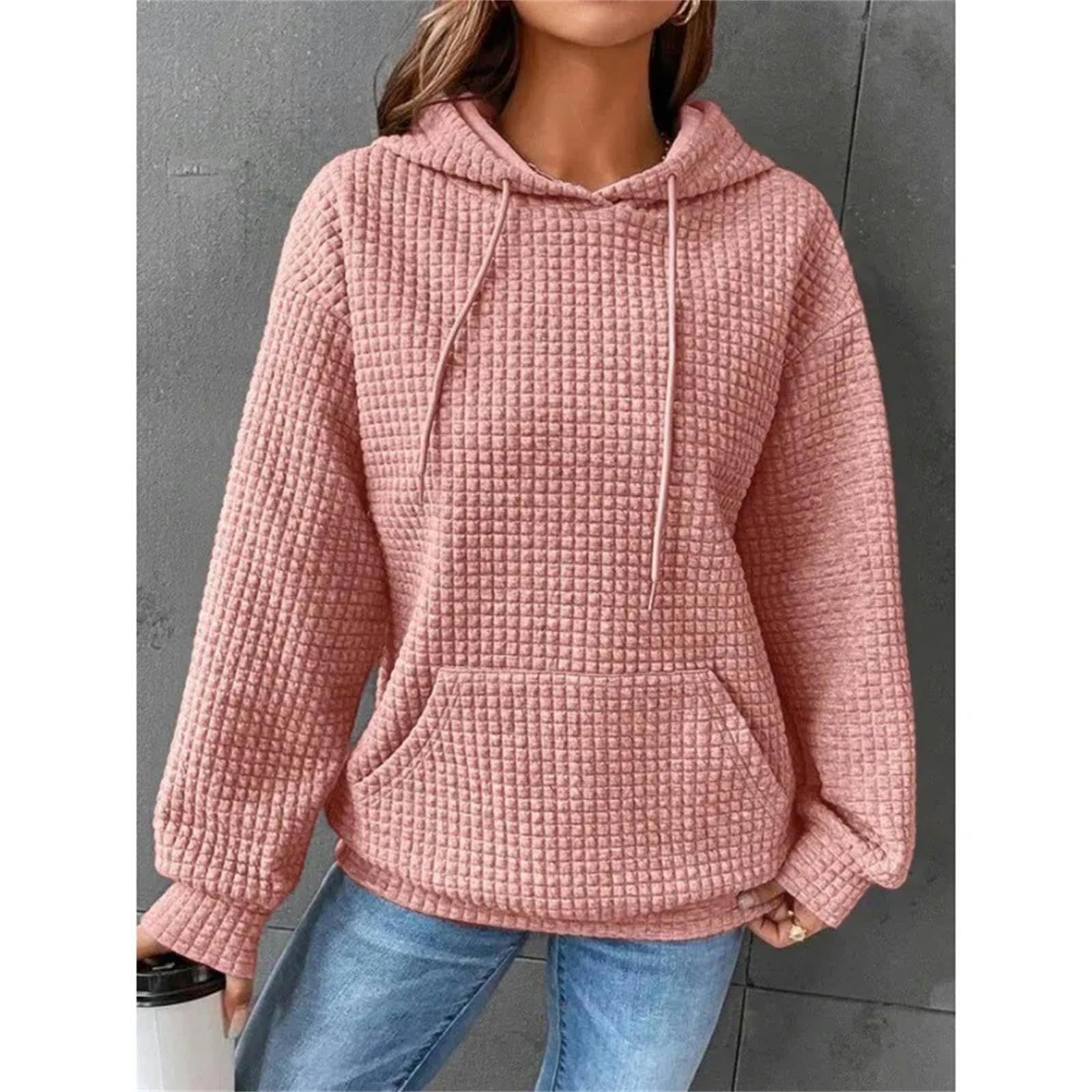 Damskie bluzy z kapturem damskie na jesień i zimę luźne dopasowanie na co dzień bluza z kapturem z długim rękawem solidna bluza biuro pulower