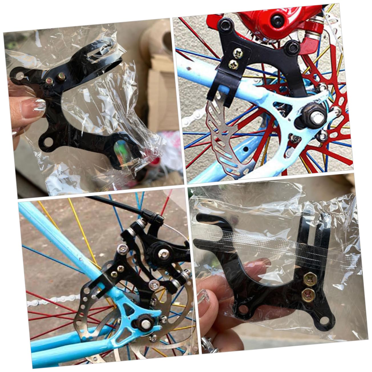 GALPADA Bremsadapter Für Fahrräder Verstellbare Disc Brake Halterungen Für Umrüstung Von Standardfahrrädern Scheibenbremsen Langlebig Installieren