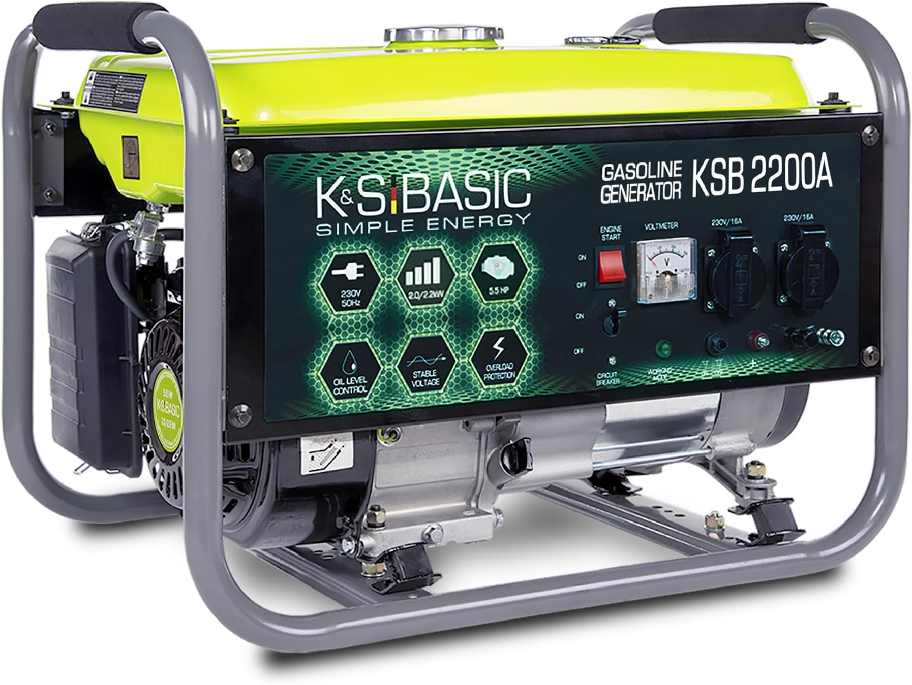 KSB 2200А - Generatore di corrente, motore a benzina a 4 tempi, 5,5 CV