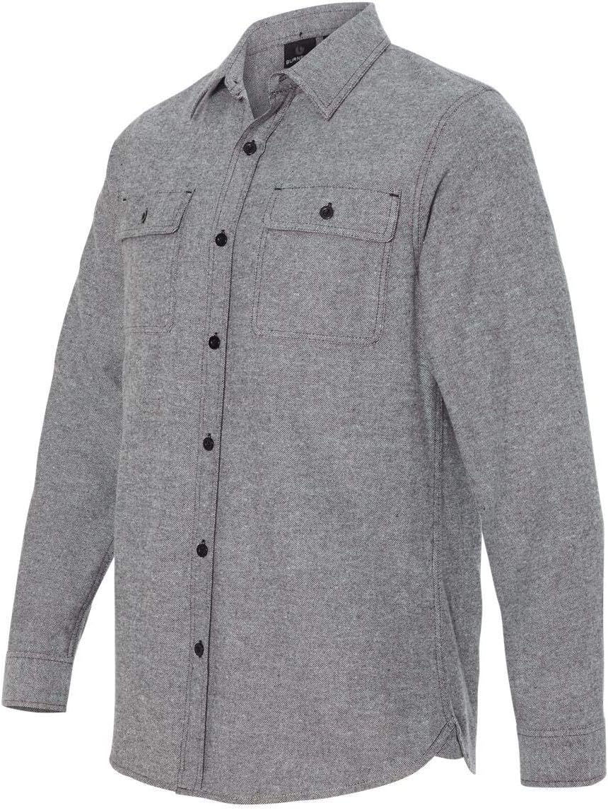 Burnside Men's Solid Flannel Shirt 2XL HEATHER GREY