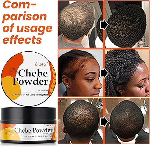 Miniatura 5 de Brzeaf Auténtico polvo Chebe tradicional para el crecimiento del cabello, súper hidratante y acondicionador profundo del cabello, polvo para todo