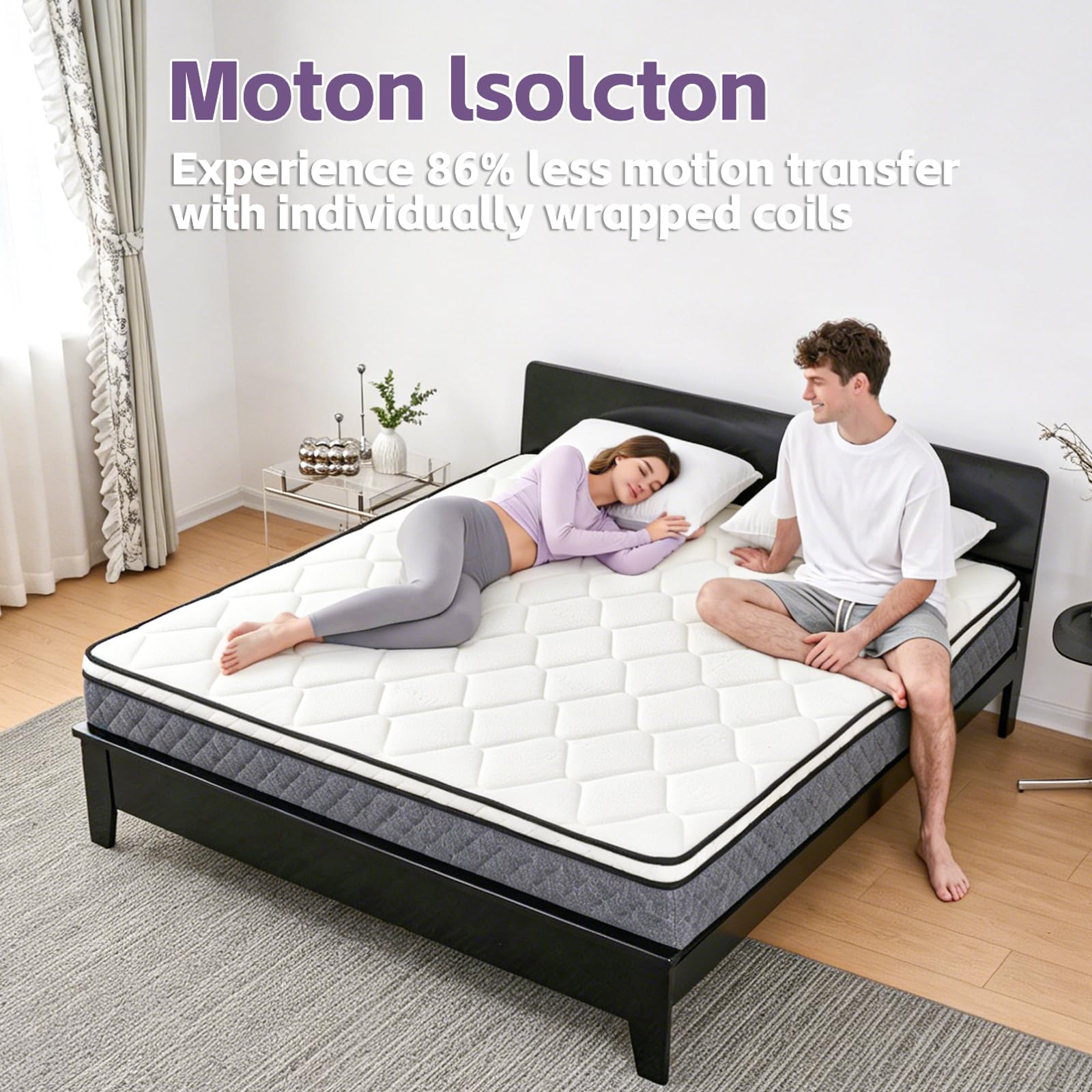 Amazon.com: Bixazx Queen Mattress, 12 Inch Cooling Hybrid Queen