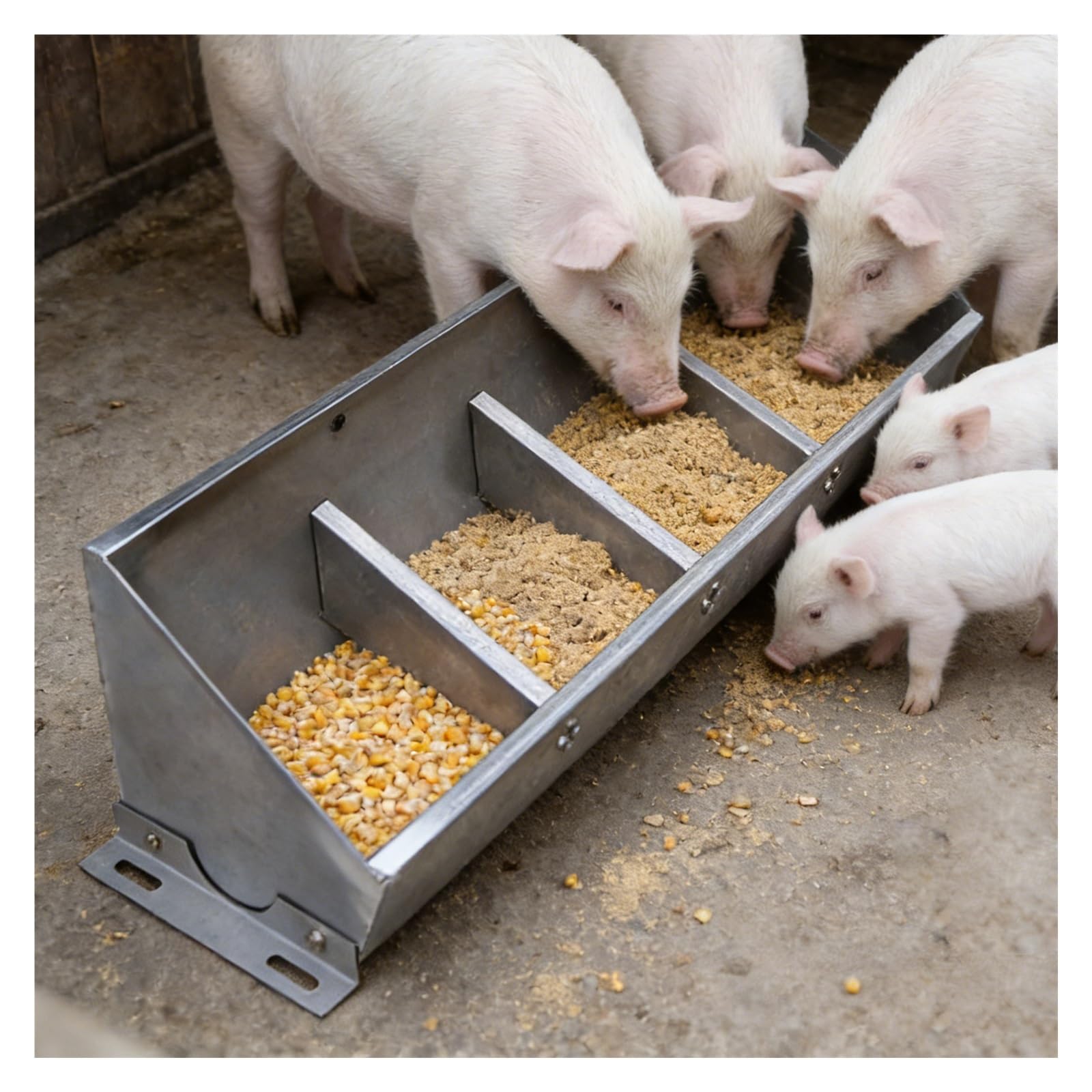 Gran comedero abierto para ganado, de metal resistente, para ganado, cabras, caballos, tina de alimentación