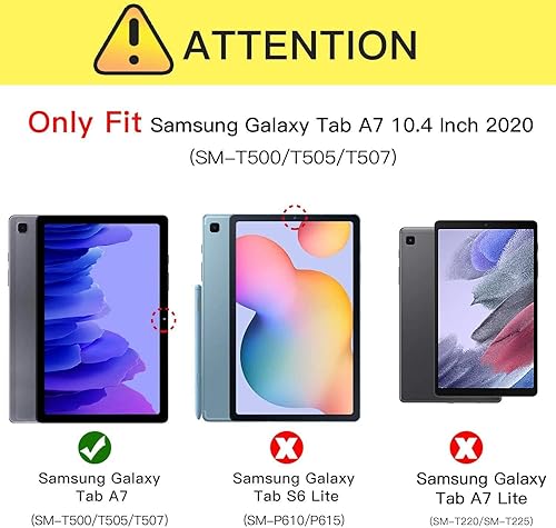 Miniatura 2 de Blosomeet - Funda para Samsung Tab A7 20222020 SM-T500T505T507 con protector de pantalla, a prueba de golpes, para tableta Samsung A7 de 10.4