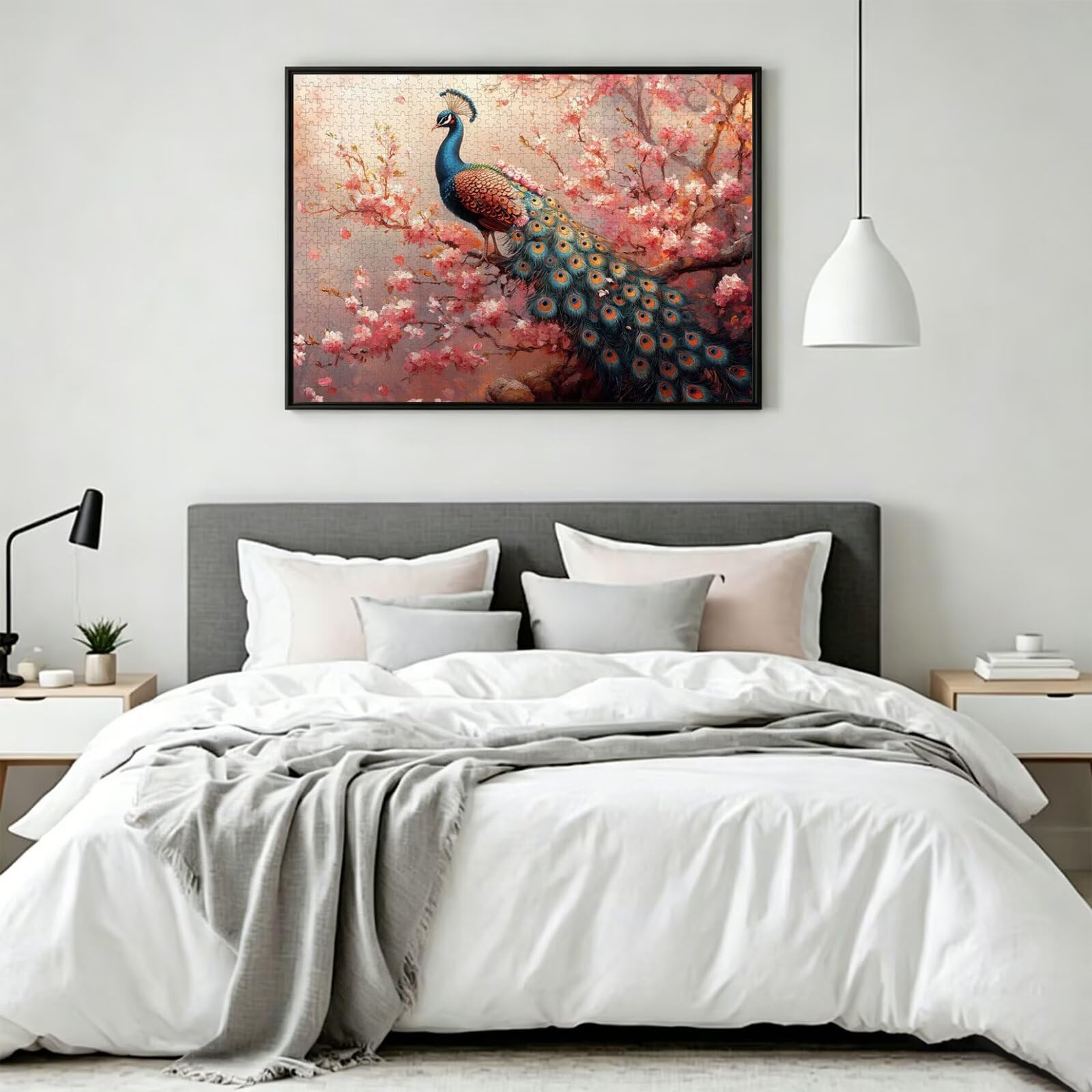 Puzzle 2000 Pezzi Paone Puzzle Classici per Gioco Familiare, n-384 | Impossibile Puzzles, Intrattenimento Creativo, Rilassamento e Intelligence, Regalo per Amore e Amico, ciliegio in fiori